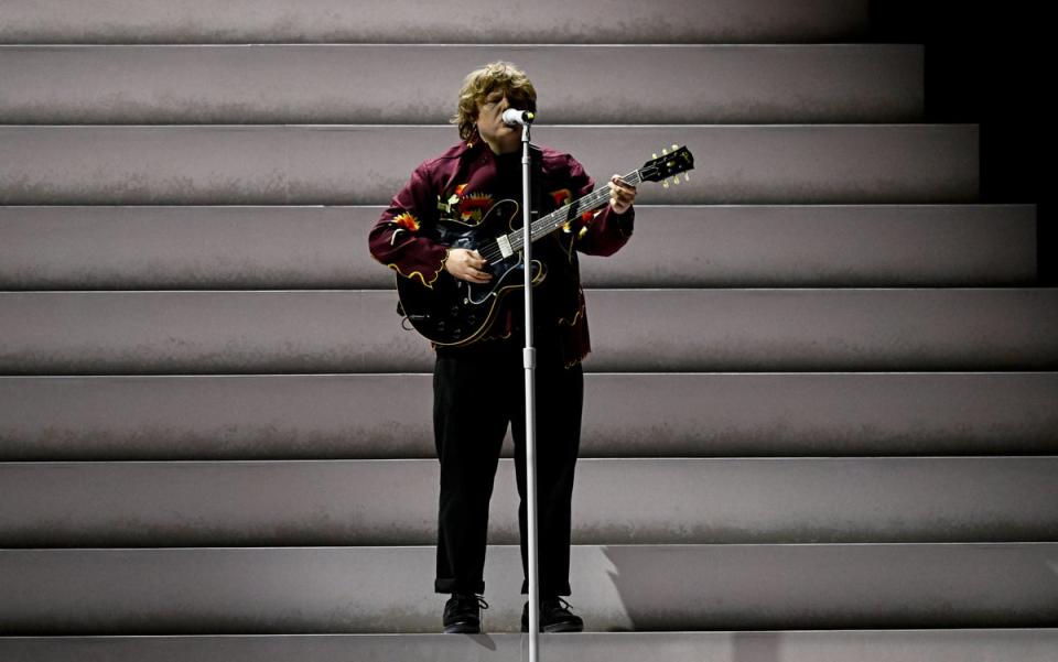 Lewis Capaldi performing at the Brits (Getty Images)
