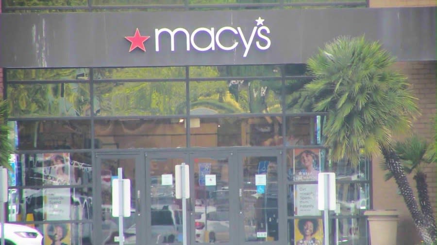 Macy's department store at the Brea Mall in Brea, California. (KTLA)