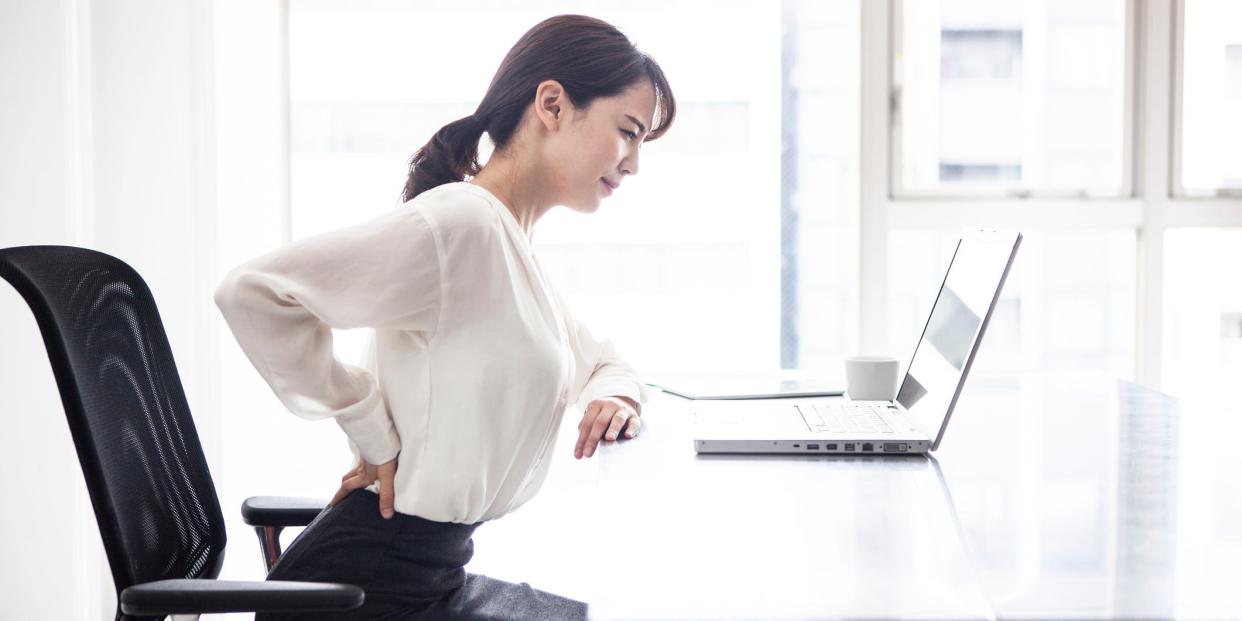 lower back pain sitting office work from home