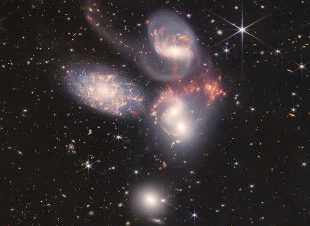 La Quintette de Stephan est composée de cinq galaxies en interaction entre-elles. (Photo: NASA)