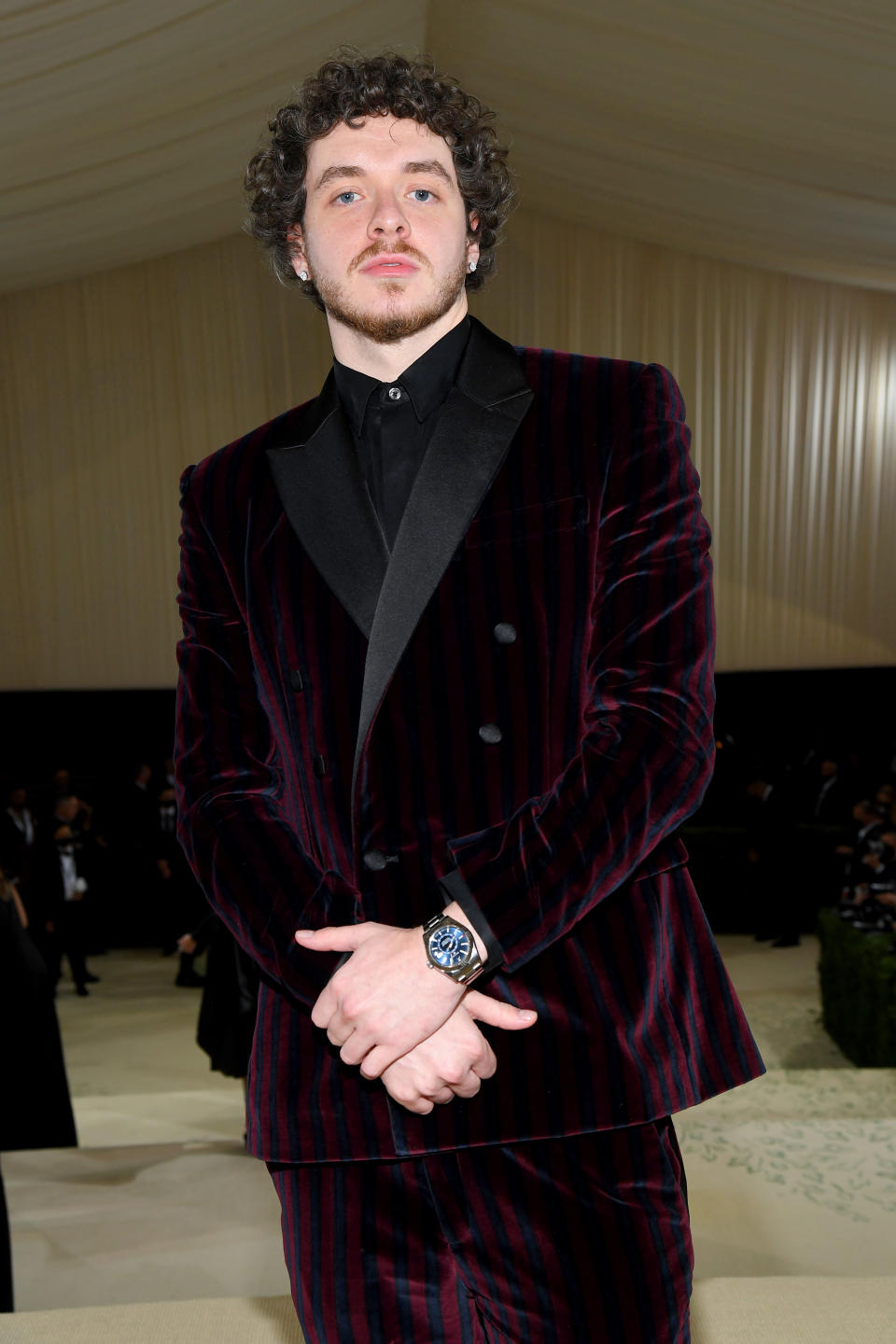 Jack Harlow attends the 2021 Met Gala, in Tommy Hilfiger. - Credit: Getty Images For The Met Museum/