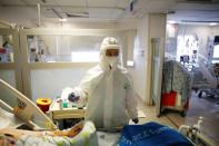 A visit inside the coronavirus ward at Ichilov hospital in Tel Aviv as Israel is under a second nationwide lockdown amid a resurgence in the new coronavirus disease (COVID-19) cases