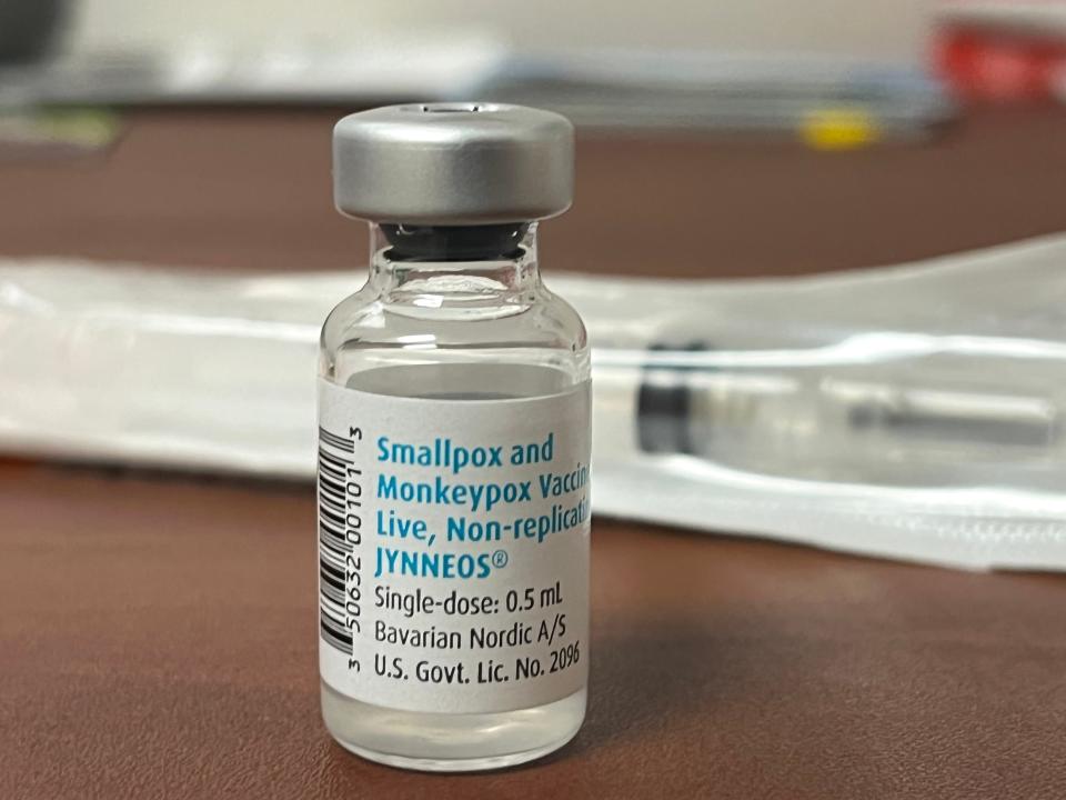 A dose of Jynneos, a vaccination for monkeypox, sits ready to be administered at the Richmond County Health Department at 950 Laney Walker Boulevard in Augusta, GA, on August 15, 2022.