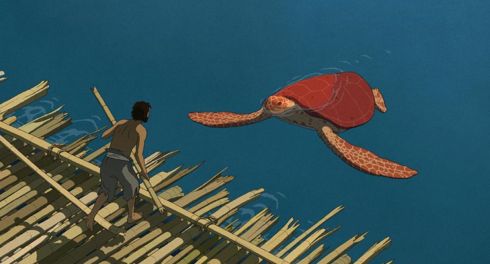 This image released by Sony Pictures Classics shows a scene from the animated film, "The Red Turtle." The film was nominated for an Oscar for best animated feature on Tuesday, Jan. 24, 2017. The 89th Academy Awards will take place on Feb. 26. (Sony Pictures Classics via AP)