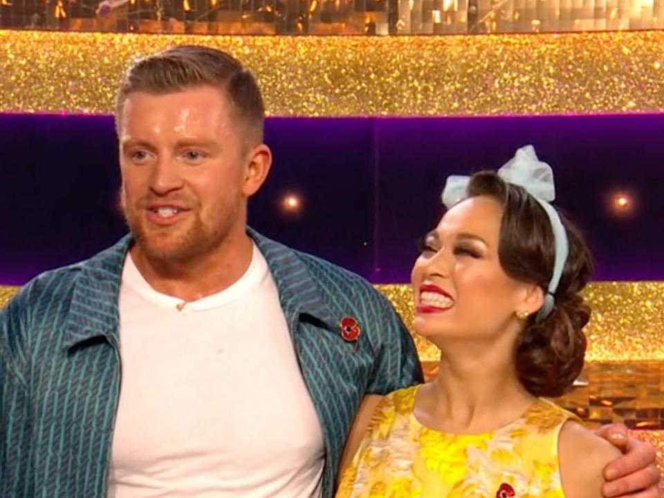 Adam Peaty and Katya Jones have been eliminated from ‘Strictly Come Dancing’ (BBC iPlayer)