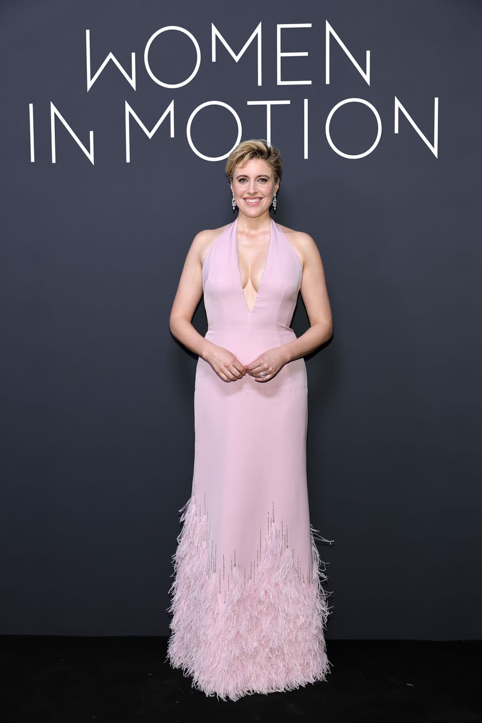 cannes, france may 19 president of the jury, greta gerwig attends the 2024 kering women in motion awards and cannes film festival presidential dinner at the 77th annual cannes film festival at the place de la castre on may 19, 2024 in cannes, france photo by neilson barnardgetty images1