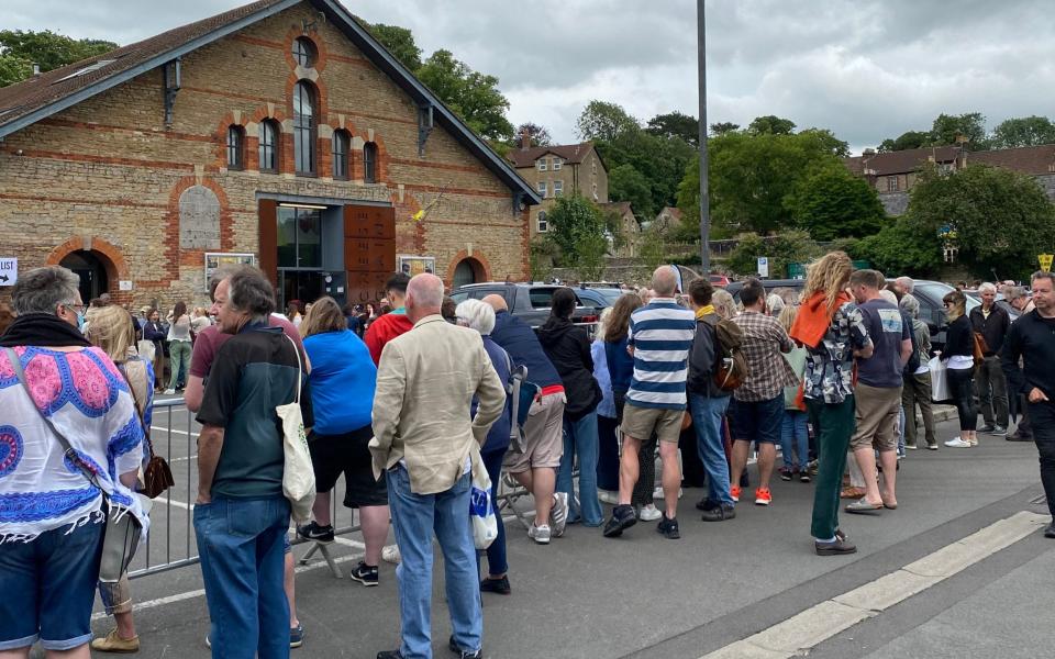 Crowds gather to see Sir Paul - Connie Evans/PA