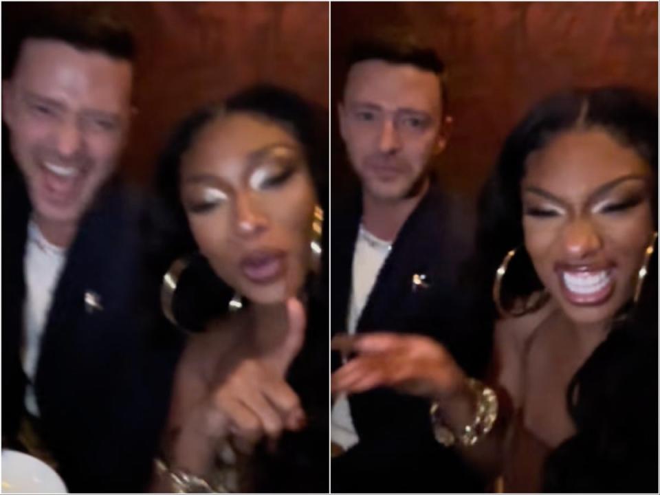 Justin Timberlake and Megan Thee Stallion (theestallion/TikTok)