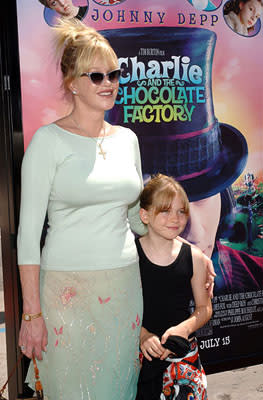 Melanie Griffith and daughter Stella at the LA premiere of Warner Bros. Pictures' Charlie and the Chocolate Factory