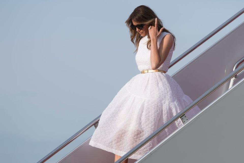 <p>Trump wore a dress by Simone Rocha to Easter mass.</p>