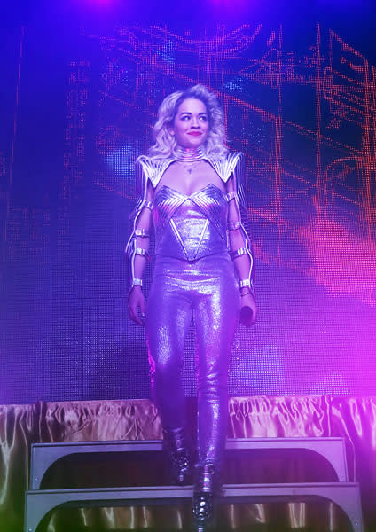 Rita Ora's Emilio Pucci Radioactive tour wardrobe © WENN