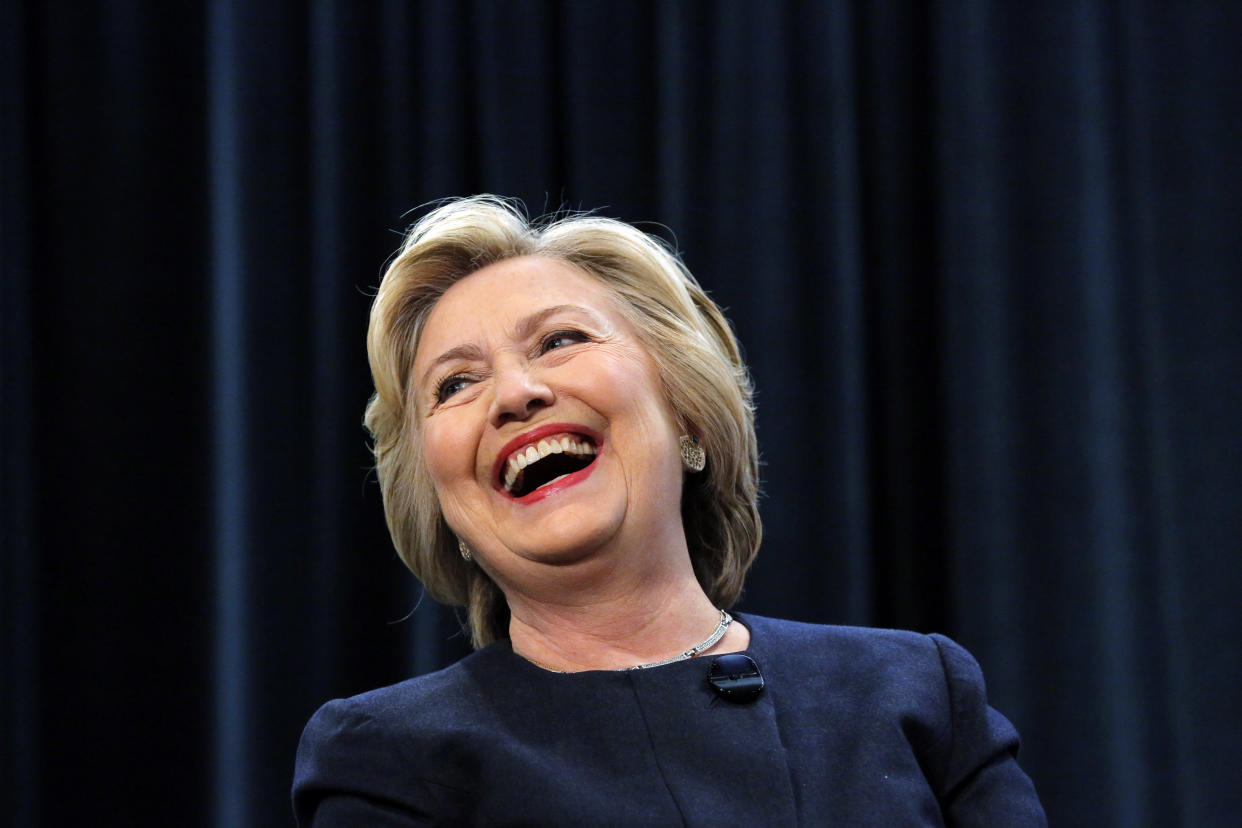 "Maybe he&rsquo;d forgotten, because he didn&rsquo;t come equipped with any garlic or wood stakes," former Secretary of State Hillary Clinton writes of her exchange with Ryan Zinke on Jan. 20. (Photo: Lucas Jackson / Reuters)