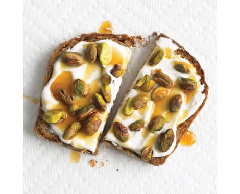 Whole-Grain Toast with Yogurt and Pistachios