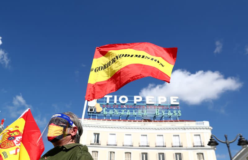 Protest against government in Madrid