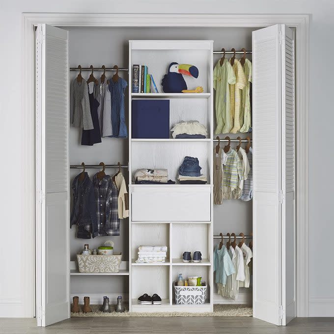 <a href="https://www.amazon.com/Little-Seeds-Grow-Closet-White/dp/B078HH4619?tag=readerwp-20" rel="nofollow noopener" target="_blank" data-ylk="slk:Closet Organizing System;elm:context_link;itc:0;sec:content-canvas" class="link rapid-noclick-resp">Closet Organizing System</a>