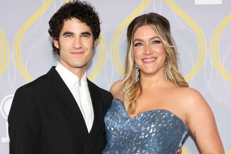 <p>Dia Dipasupil/Getty</p> Darren Criss and Mia Swier on June 12, 2022 in New York City.