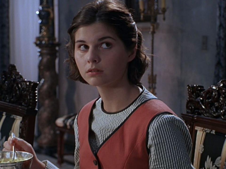 Actress Lisa Jakub in a still from "The Beautician and the Beast."