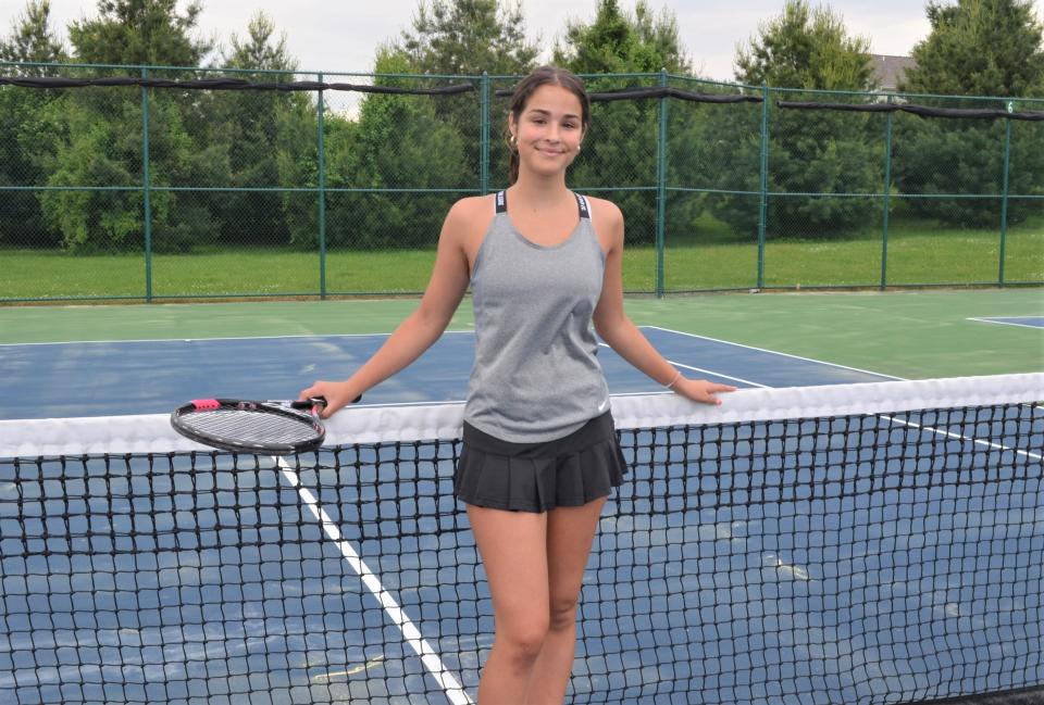 Paula Martinez is a foreign-exchange student from Spain and is undefeated this year at No. 4 singles for Lakeview, helping the Spartans reach the MHSAA State Finals.