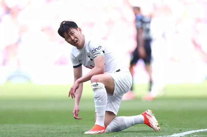 Son Heung-min during Tottenham's clash against Burnley