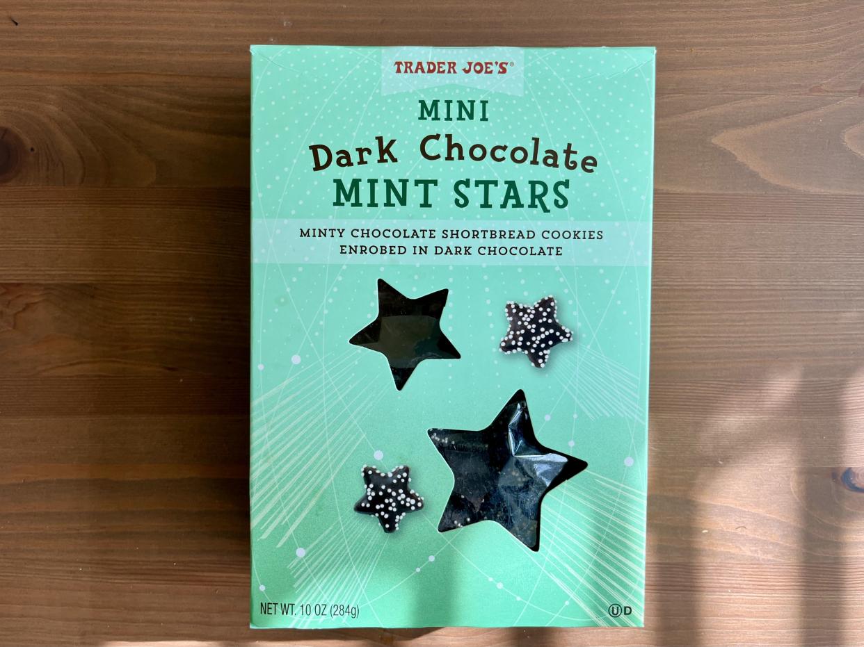 trader joes Mini Dark Chocolate Mint Stars