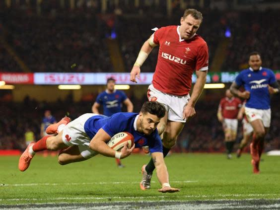 Romain Ntamack inspired France to a thrilling 27-23 victory over Wales (Getty)