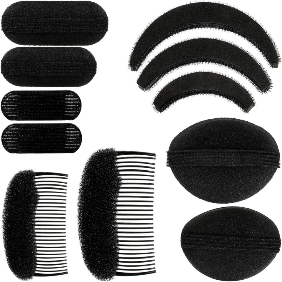 Willbond 11 Pieces Sponge Volume Hair Bases Set Bump it Up Inserts