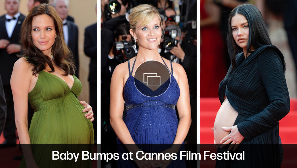 Cannes Film Festival, baby bumps, maternity, red carpet, Angelina Jolie, Reese Witherspoon, Adriana Lima