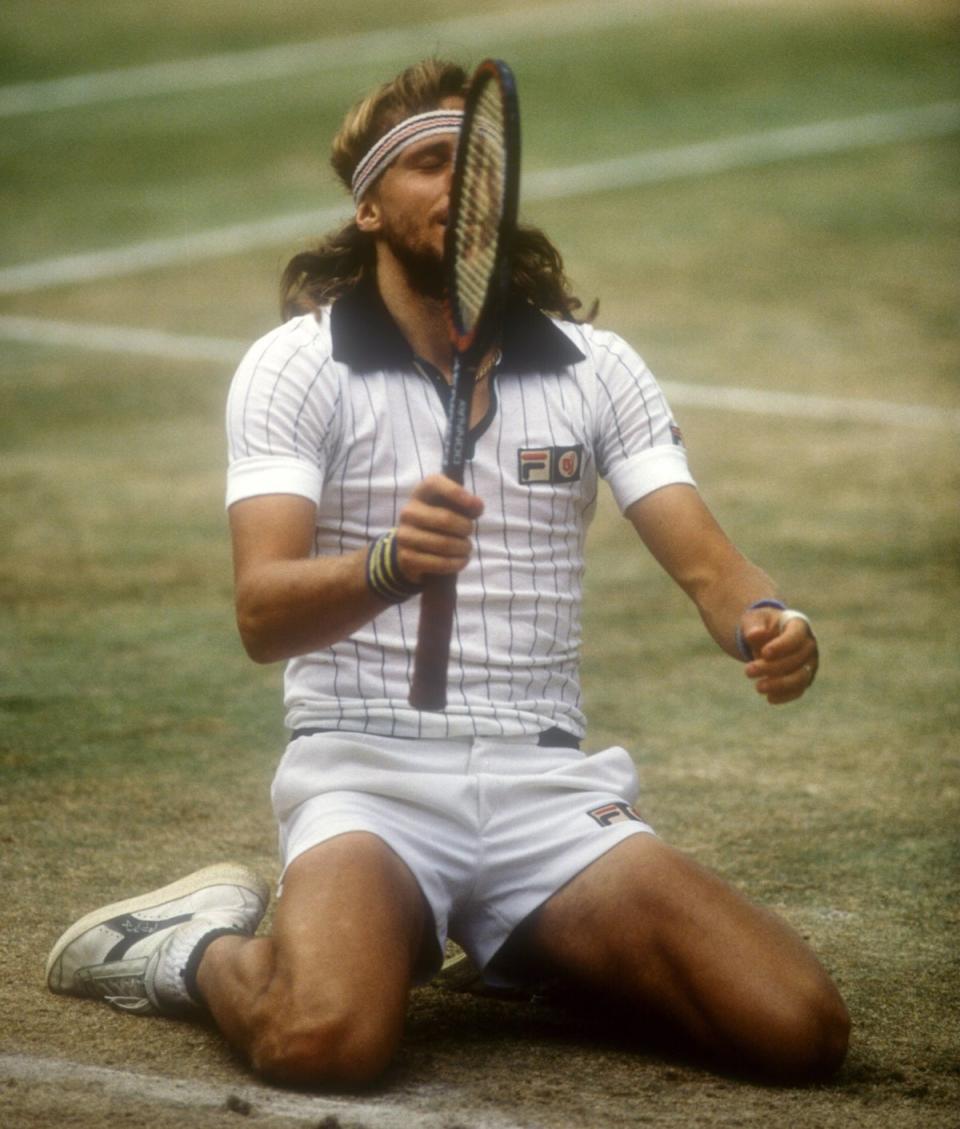 Bjorn Borg winning Wimbledon in 1980 (Getty Images)