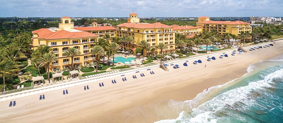 An aerial view of the Manalapan resort.