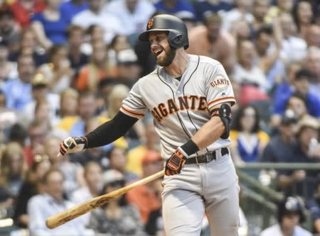 FILE PHOTO: MLB: San Francisco Giants at Milwaukee Brewers