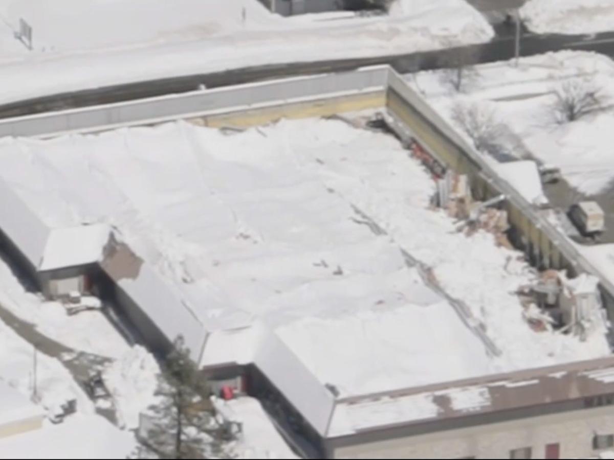 Roof collapses at California mall after fire