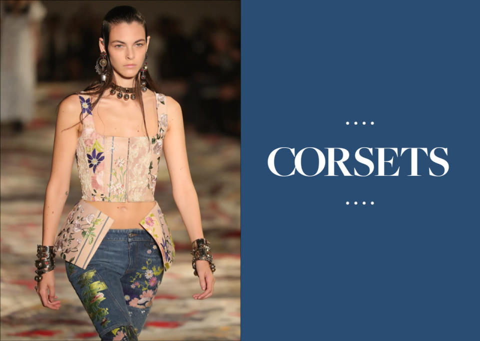 THE TREND: Corsets, which had in-demand moments both on and off the runways. (Thanks Kendall and Hailey!)