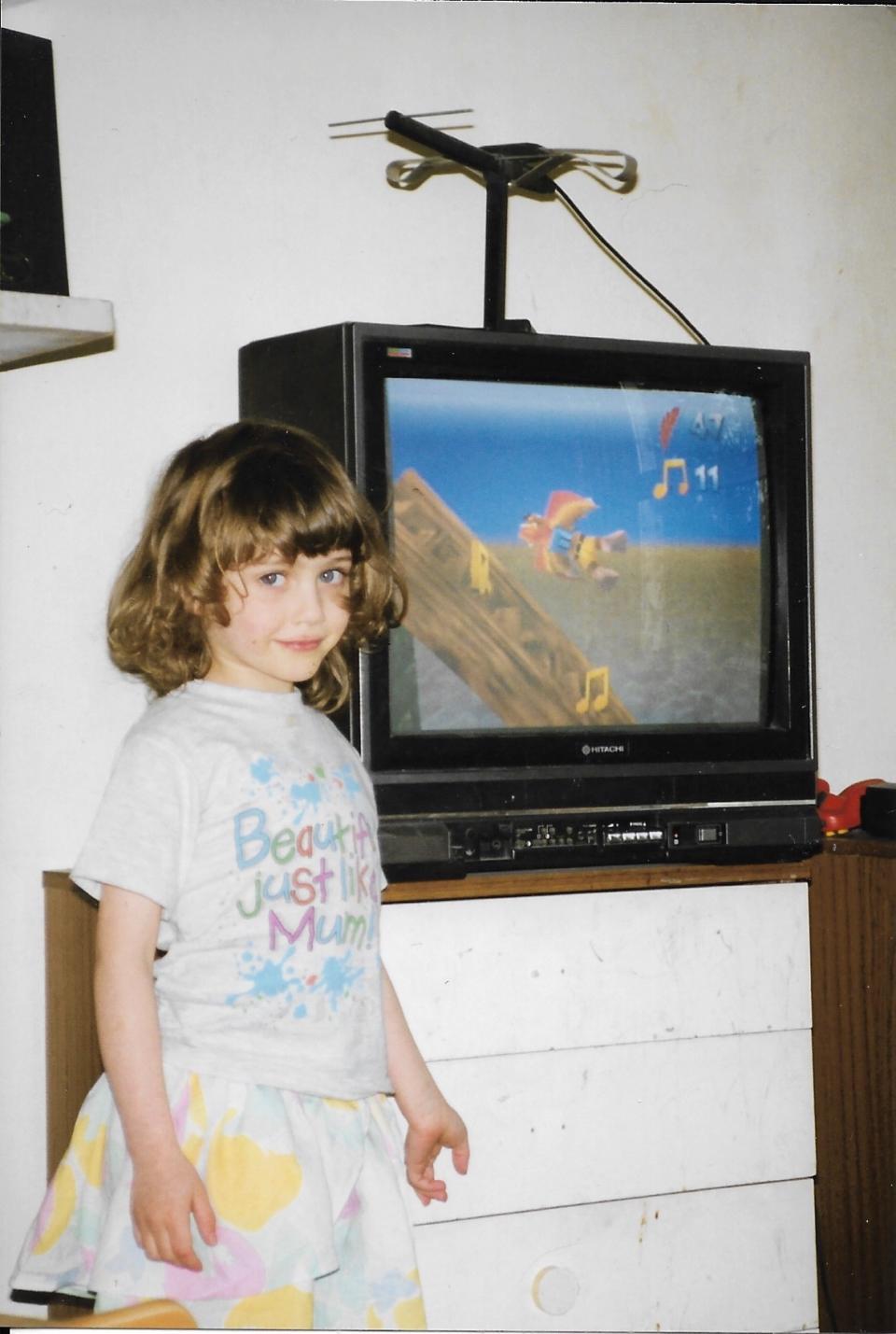 Sally Wynter at home in London's Haringey as a child, where she lived with her four siblings. (Supplied)