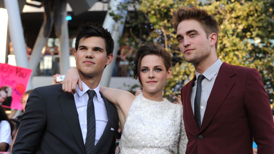 Taylor Lautner, Kristen Stewart and Robert Pattinson at the "The Twilight Saga: Eclipse" premiere in 2010. - Kevin Winter/Getty Images