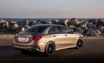 <p>On the outside, however, the baby Benz lacks grace. It mimics the look of a Mercedes rather well, especially in the front, but its small size coupled with the necessity of having a functional rear seat compromises the aesthetic that makes the CLA so distinctive.</p>
