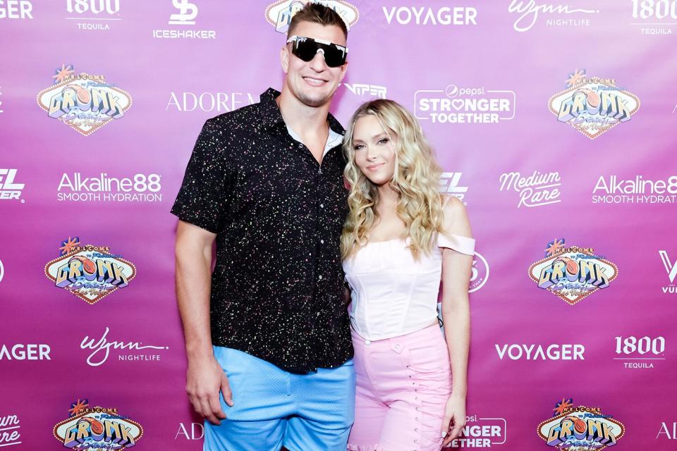 Rob Gronkowski and Camille Kostek at Rob Gronkowski's Gronk Beach Las Vegas