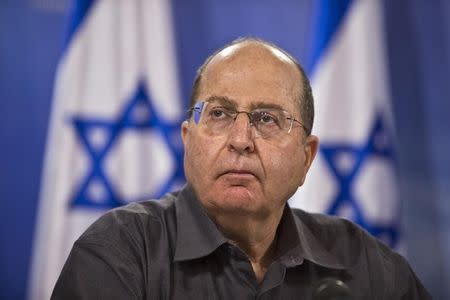 Israeli Defence Minister Moshe Yaalon attends a news conference in Tel Aviv July 28, 2014. REUTERS/Nir Elias