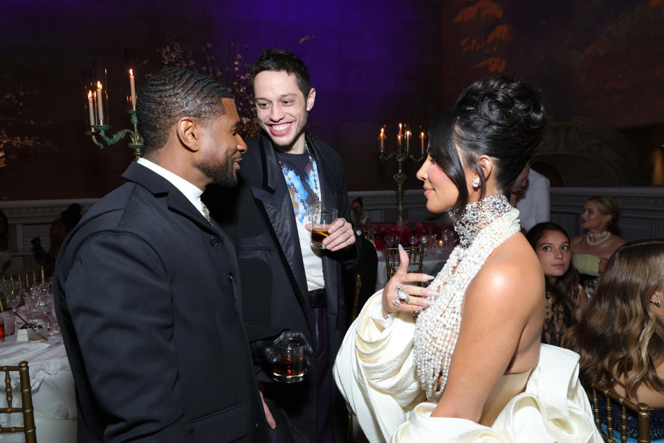 Usher, Pete Davidson, and Kim Kardashian