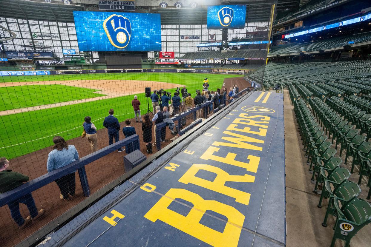 The Brewers have two new scoreboards in 2024 at American Family Field. The scoreboard in center field is more than double the size of its previous one. The scoreboard in right field is 2,840 square feet.