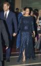 <p>But Kate’s not the only royal brave enough to go for the glitter. Meghan wore this navy sequin dress to a Cirque du Soleil performance in 2019. </p>