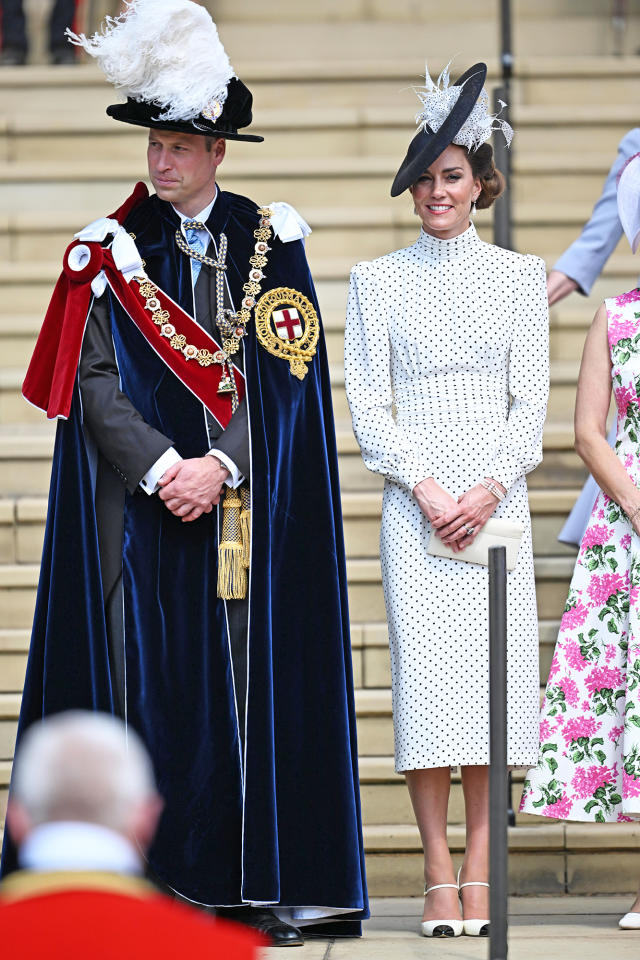 Princess Kate Looks Radiant in White Polka Dot Dress While