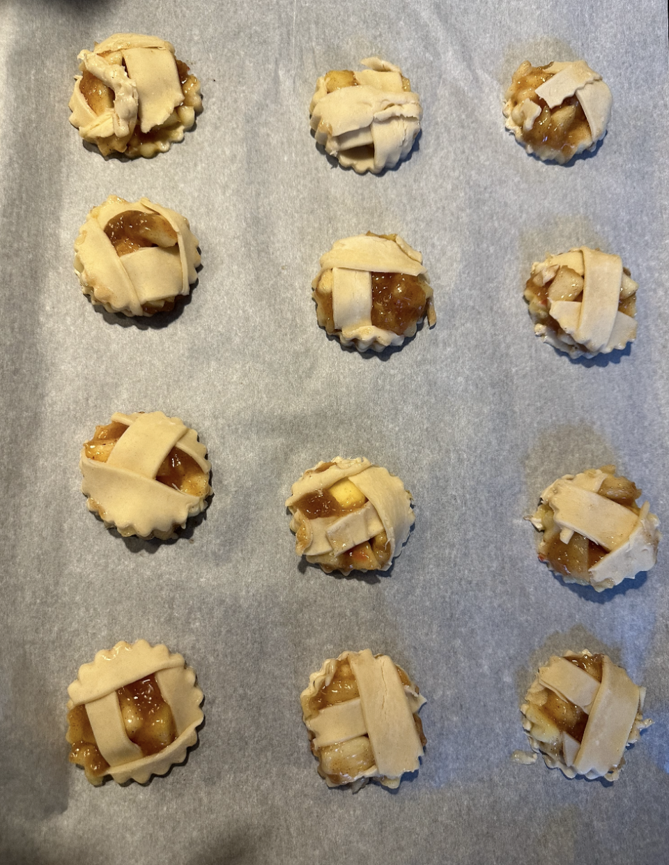 cookies on parchment paper