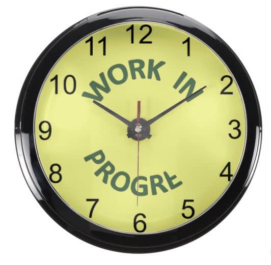 <i>Incomplete Work In Progress Fish Tank Clocks, <a href="http://www.zazzle.com/incomplete_work_in_progress_fish_tank_clocks-256954522138961740" target="_blank">$57.90</a></i>