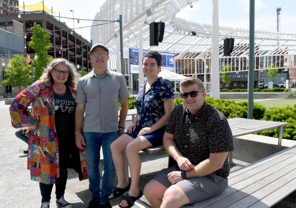 Tracy Brewer, Jonathan Becker, Natasha Gaj and T.J. Horwood are among the organizers of Saturday's Stark Pride Festival at Centennial Plaza. The event, 3 to 10 p.m., celebrates the LGBTQ+ community and is open to the general public. Food trucks, live music, vendors, exhibitors, children's activities and drag queens will be featured.