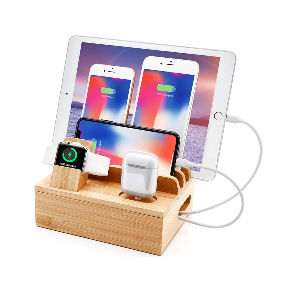 Sendowtek 6 in 1 Bamboo USB Charging Station