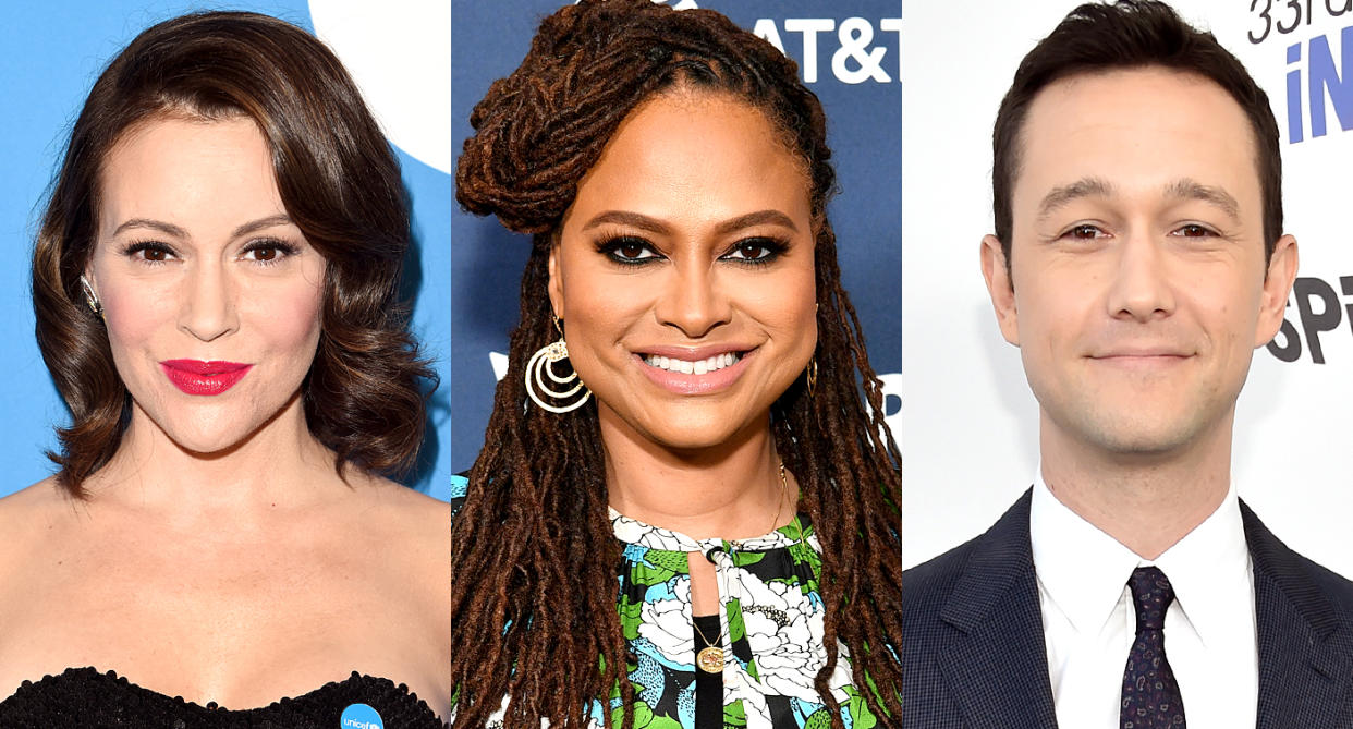Alyssa Milano, Ava DuVernay, and Joseph Gordon-Levitt are showing their best selves on National Selfie Day. (Photo: Getty Images)