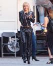 <p>Miley Cyrus sips on wine after a photoshoot in Burbank on Wednesday.</p>