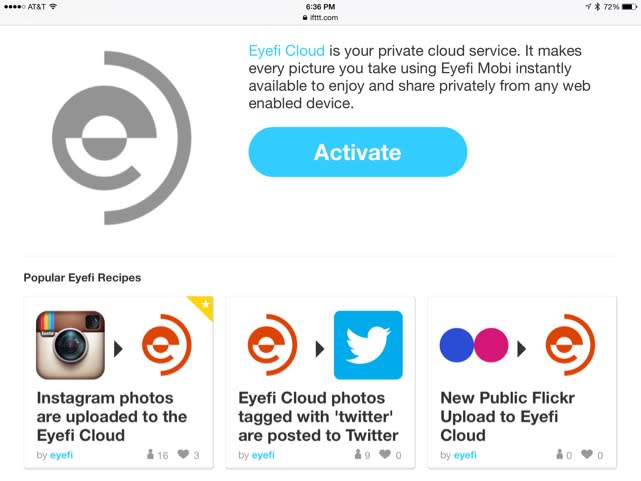 Eyefi IFTTT Channel