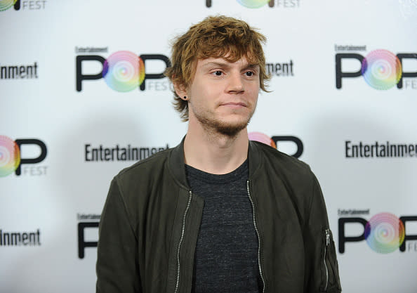 Evan Peters is rocking the hell out of that man bun