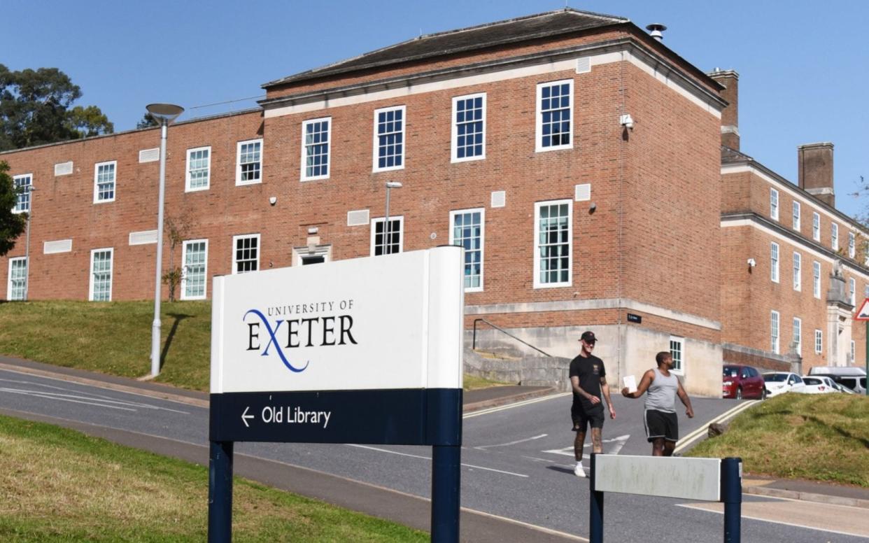 Exeter University said it has a 'clear track record of supporting freedom of speech within the law' - Jay Williams